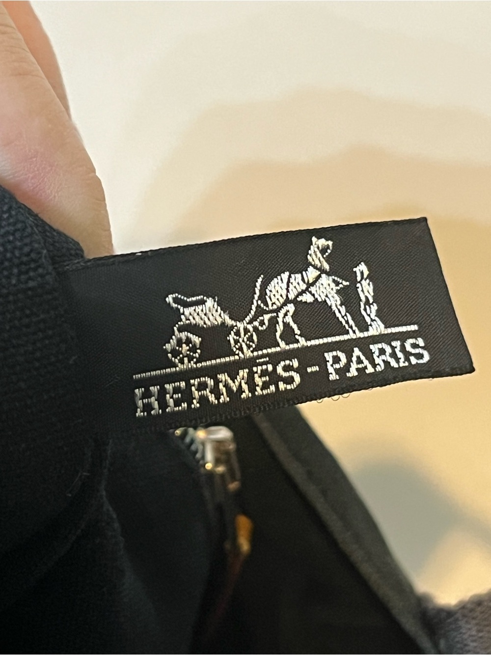 Hermès Fourre Tout MM Black Grey Cotton Canvas Tote Bag Made in 🇫🇷 - Picture 10 of 13